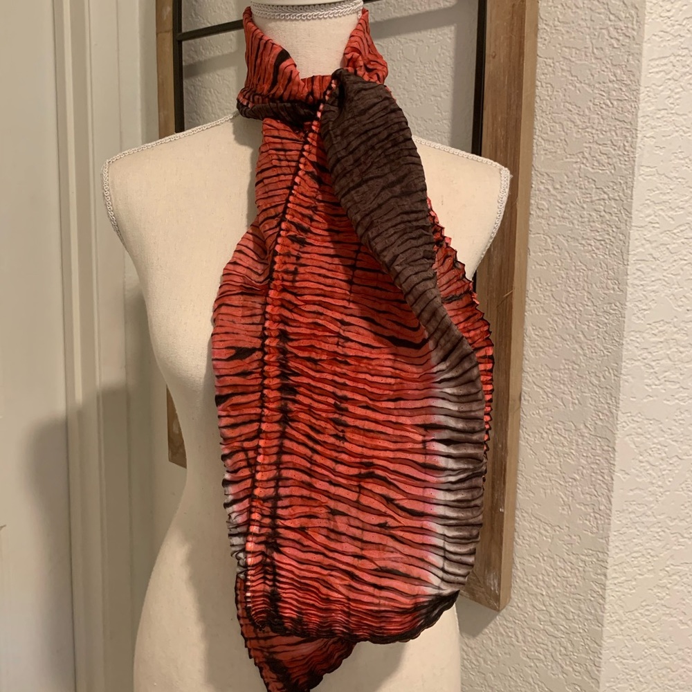Unbranded Multi-Color Crinkle Scarf. Gently Used.